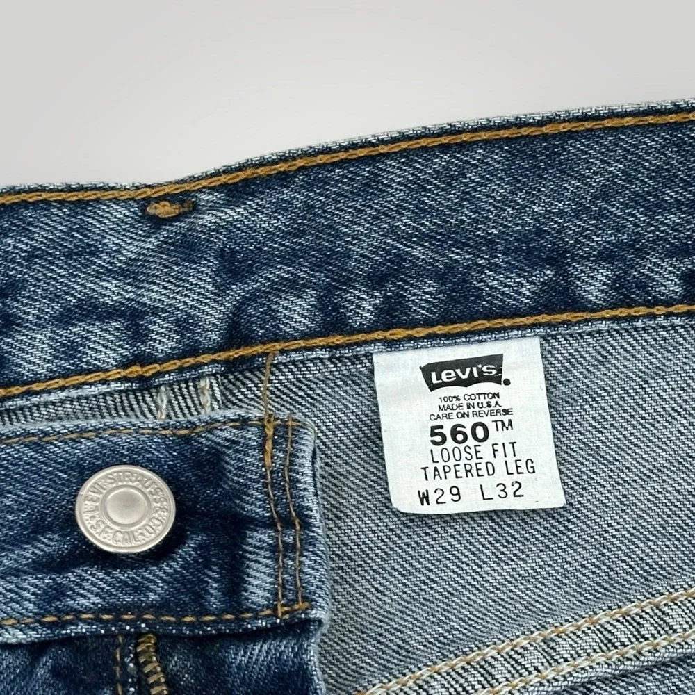 VTG 2000 Levi's 560 Jeans 29x32 Made in USA BLUE Loose Fit New‎ Old Stock NWT